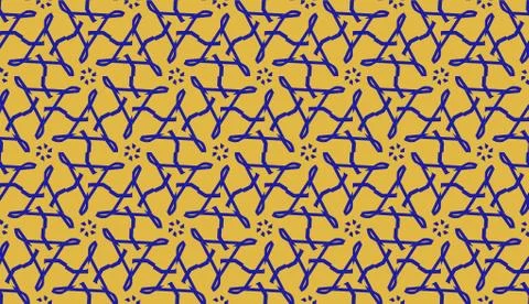 Pattern with curved line. Triangles style. Vector illustration. Orange blue c 스톡 일러스트