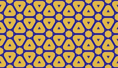 Pattern with curved line. Triangles style. Vector illustration. Orange blue c Illustrazione stock