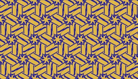 Pattern with curved line. Triangles style. Vector illustration. Orange blue c Illustrazione stock