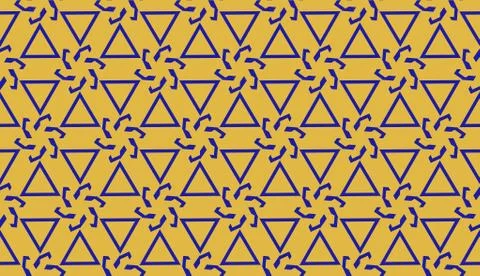 Pattern with curved line. Triangles style. Vector illustration. Orange blue c Stockillustratie