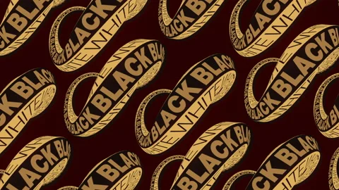 Pattern of curved mathematical figures. Flat design. 3d rendering loop animation Stock Footage 172132560