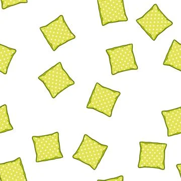 Pattern cushion throw pillows cartoon vector Stock Illustration