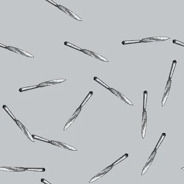 Pattern custom knife engraved silver sketch hand drawn Stock Illustration