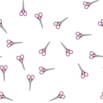 Pattern cut kid scissors cartoon vector Stockillustratie