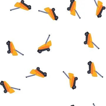 Pattern cut lawn mower cartoon vector Stockillustratie