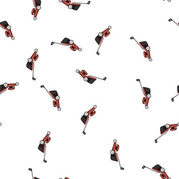 Pattern cut lawn mower cartoon vector Stock Illustration