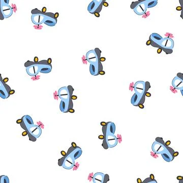 Pattern cute cart toy cartoon vector イラスト素材