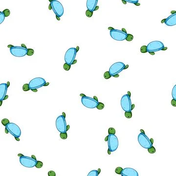 Pattern Cute cartoon turtle bath toy playing children 스톡 일러스트