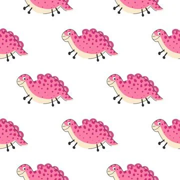 Pattern cute dinosaurs for kids, poster, t-shirt, background Stock Illustration