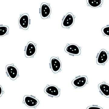 Pattern Cute friendly robot head representing artificial intelligence Stock Illustration