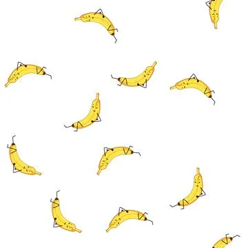 Pattern cute fruit vegetable character cartoon vector Illustrazione stock