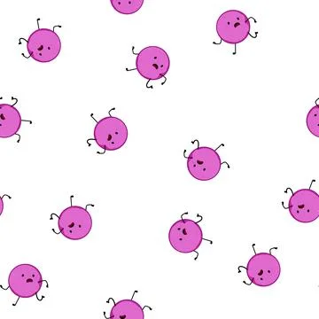 Pattern cute geometric shape character cartoon vector Illustrazione stock