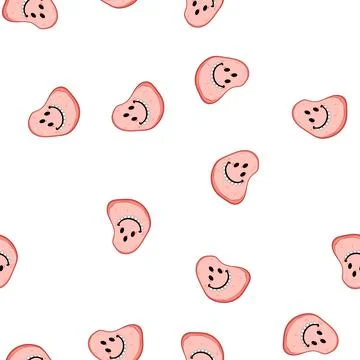 Pattern cute monster character cartoon vector Stock Illustration
