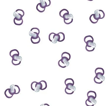 Pattern cute pacifier baby color icon vector Illustrazione stock