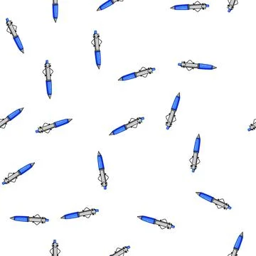 Pattern cute pen character cartoon vector イラスト素材