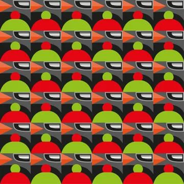 Pattern with cute penguins Illustrazione stock