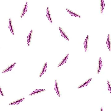 Pattern cute purple caterpillar insect larva artwork イラスト素材