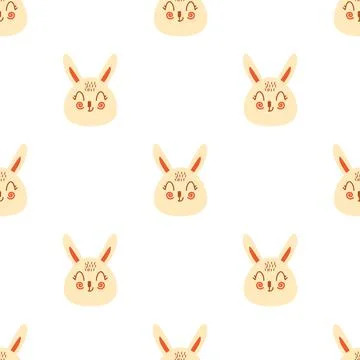 Pattern with cute rabbit Illustrazione stock