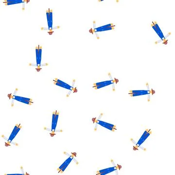 Pattern cute scarecrow cartoon vector 스톡 일러스트