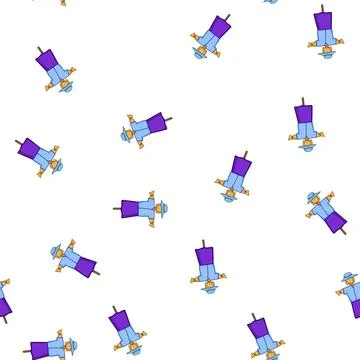 Pattern cute scarecrow cartoon vector Stock Illustration