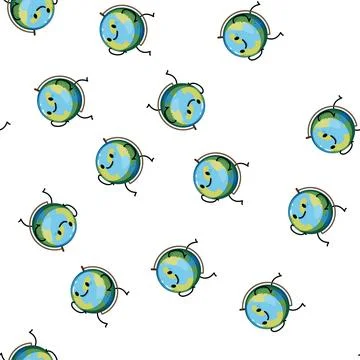 Pattern cute stationery character cartoon vector Stock Illustration