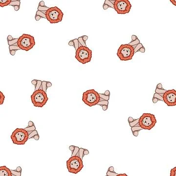 Pattern cute stuffed animal toy cartoon vector Stock Illustration