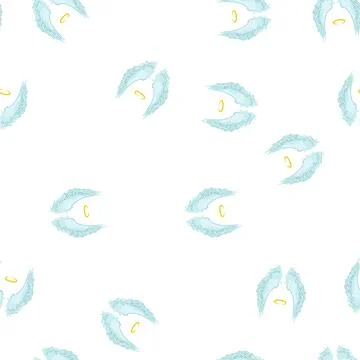 Pattern cute wing angel cartoon vector Illustrazione stock