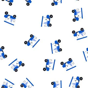 Pattern cwheels golf cart cartoon vector 스톡 일러스트
