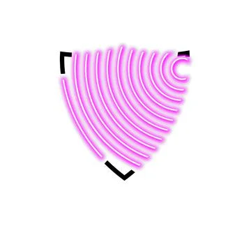 Pattern of the cybersecurity logo isolated on white background Stock Illustration