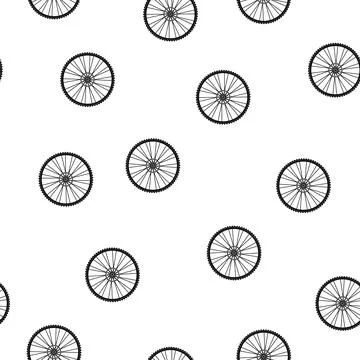 Pattern cycle wheel bike cartoon vector イラスト素材