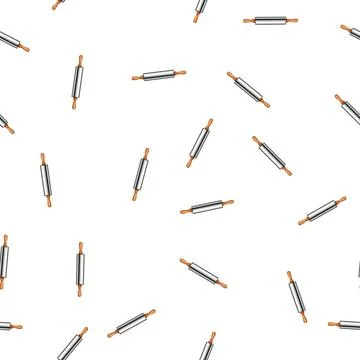 Pattern cylinder rolling pin cartoon vector Stock Illustration
