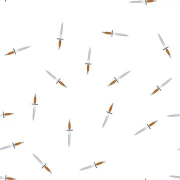 Pattern dagger with brown handle vector Illustration