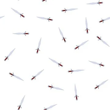 Pattern dagger medieval sword cartoon vector Stock Illustration