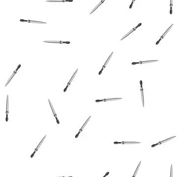 Pattern Dagger weapon representing ancient medieval warrior objects Stock Illustration