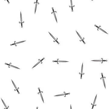 Pattern Dagger weapon with short steel blade 库存插图