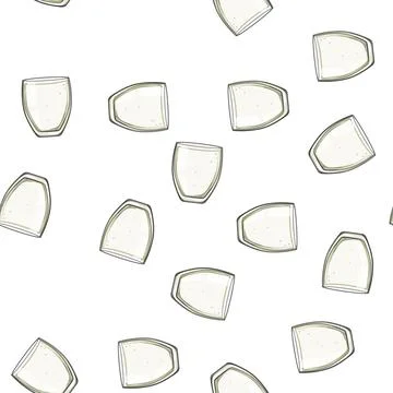 Pattern dairy milk cup cartoon vector Stock Illustration