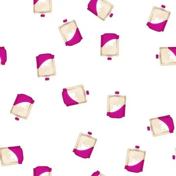 Pattern dairy yogurt package cartoon vector Stock Illustration