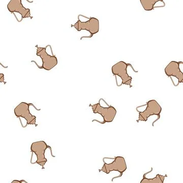 Pattern dallah arabic tea pot cartoon vector Illustrazione stock