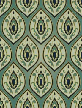 Pattern with damask. Stock Illustration