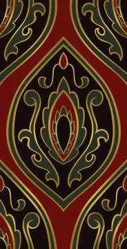 Pattern with damask. Stock Illustration