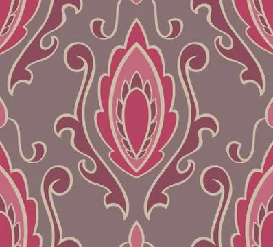 Pattern with damask. Stock Illustration