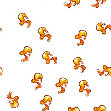 Pattern danger flame cartoon vector Stock Illustration