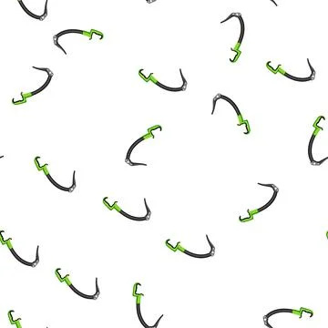 Pattern danger piolet ice tool cartoon vector Stock Illustration