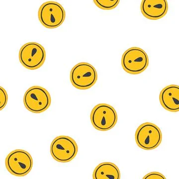 Pattern danger yellow warning sign cartoon vector Stock Illustration
