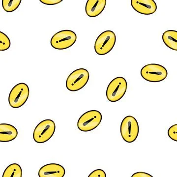 Pattern danger yellow warning sign cartoon vector Illustrazione stock