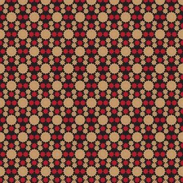 Pattern On Dark Background Modern Repeating Geometric Floral Surface Pattern Ele Stock Illustration