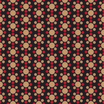 Pattern On Dark Background Modern Repeating Geometric Floral Surface Pattern Ele Stock Illustration