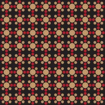 Pattern On Dark Background Modern Repeating Geometric Floral Surface Pattern Ele Stock Illustration