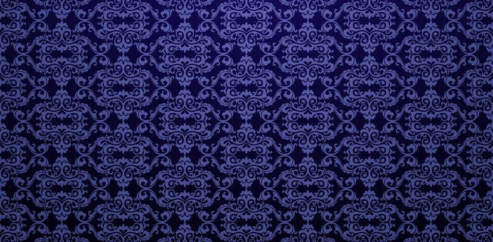 Pattern Dark Blue Ornament Stock Illustration