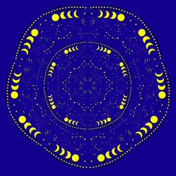 Pattern dark blue starry sky with the moon Stock Illustration